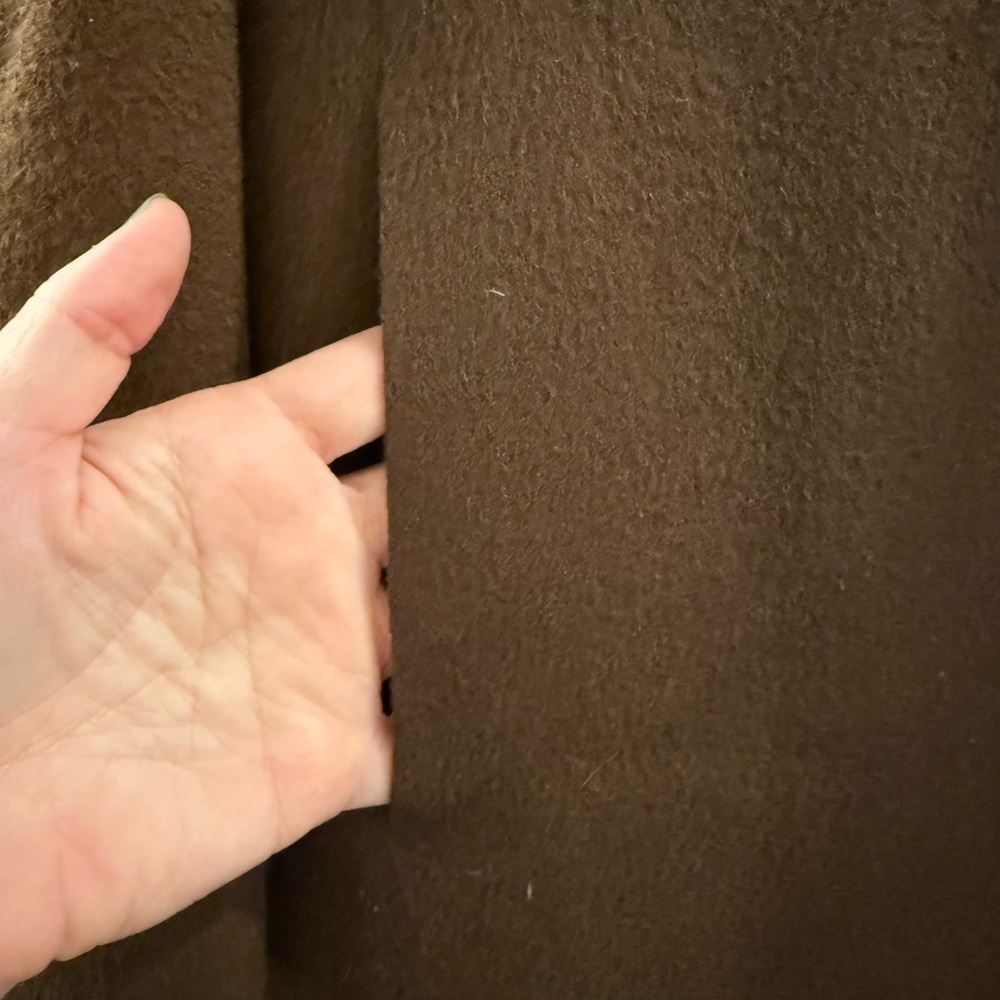 Tom Gutie Baby Alpaca Wool Blend Coat Brown Womens Peacoat Medium - Picture 6 of 9